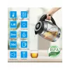 Forme FKG-448 Glas-Wasserkocher, 1,8 l, 2200 W, Temperaturregelung, Grau