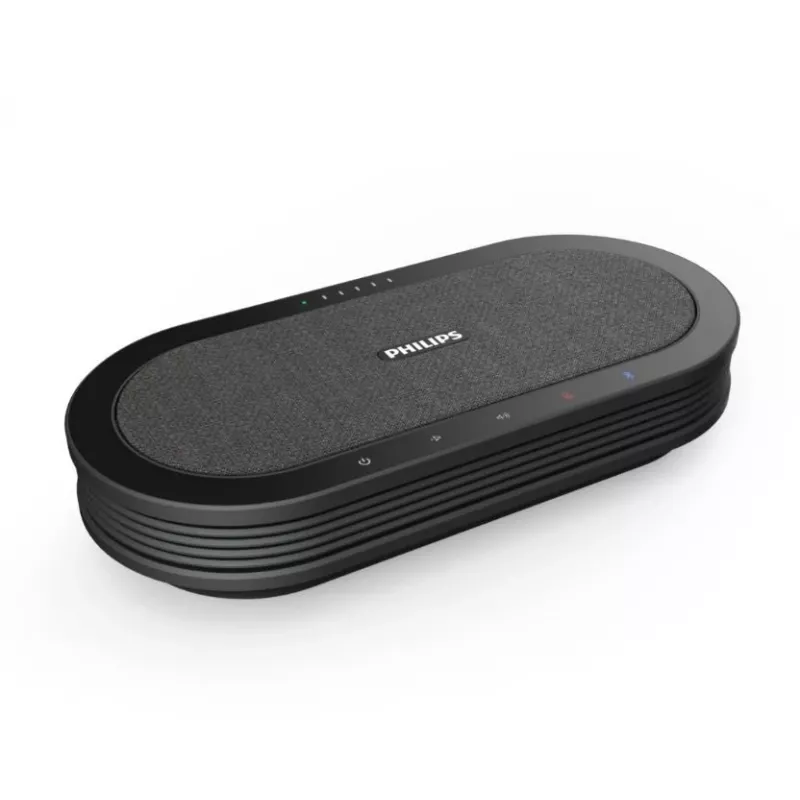 Philips PSE0501 Smart Meeting kabelloses Konferenzmikrofon mit Meeting-Assistent Sembly, USB-C, Schwarz/Grau