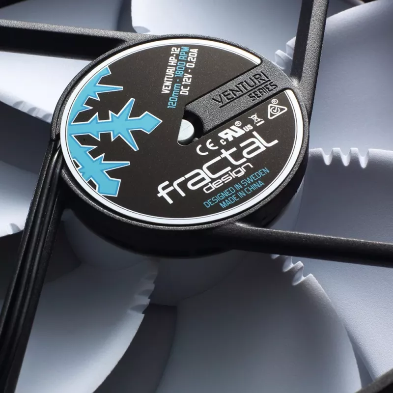Fractal Design Venturi HP-12 PWM 120-mm-Gehäuselüfter, weiß