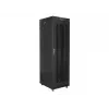 Lanberg FF01-6842-23BL 19" Standschrank 42U 600x800x2127,5 mm, Netztür, LCD, 4 Lüfter, Flatpack, 800 kg, IP20, Schloss, Rollen, Schwarz