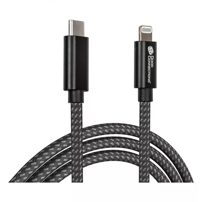 Good Connections USB 2.0 Lade- und Datenkabel für iPhone/iPad/iPod USB-C Stecker an Lightning - Das hochwertig verarbeitete und offiziell von Apple ze