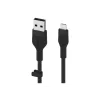Belkin BOOST CHARGE Flex USB-A-auf-Lightning-Kabel CAA008BT1MBK, 1 m, Schwarz