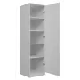Kleiderschrank Top e Shop SD-50 BI mit 5 Einlegeböden, 1 Tür, weißem Rahmen