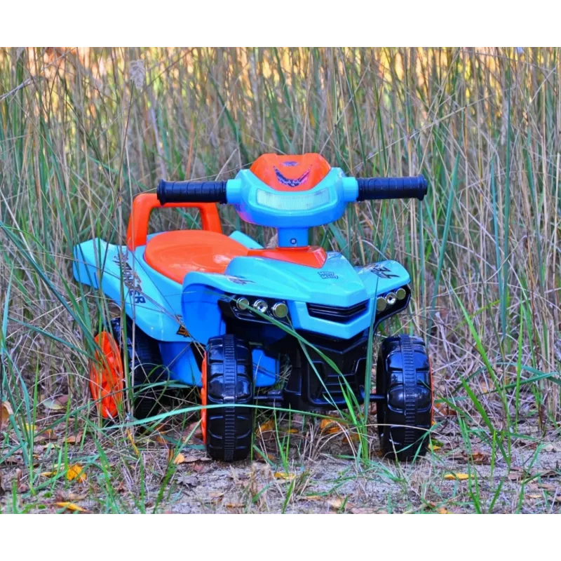 Rutschfahrzeug Milly Mally Ride-on Monster Navy — Kinder-Sitz-Rutschfahrzeug, niedrige Sitzhöhe