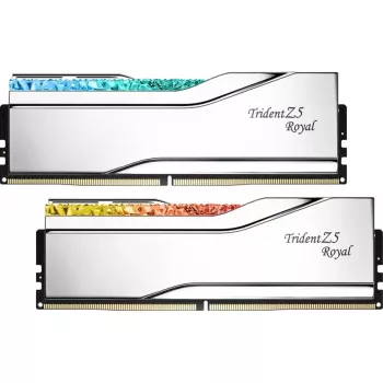 DIMM 32 GB DDR5-6000, Arbeitsspeicher silber, F5-6000J2836G16GX2-TR5S, Trident Z5 Royal RGB Silver, INTEL XMP