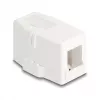 Delock 85841 Keystone Leergehäuse, 1 Port, Magnetfuß, Weiß