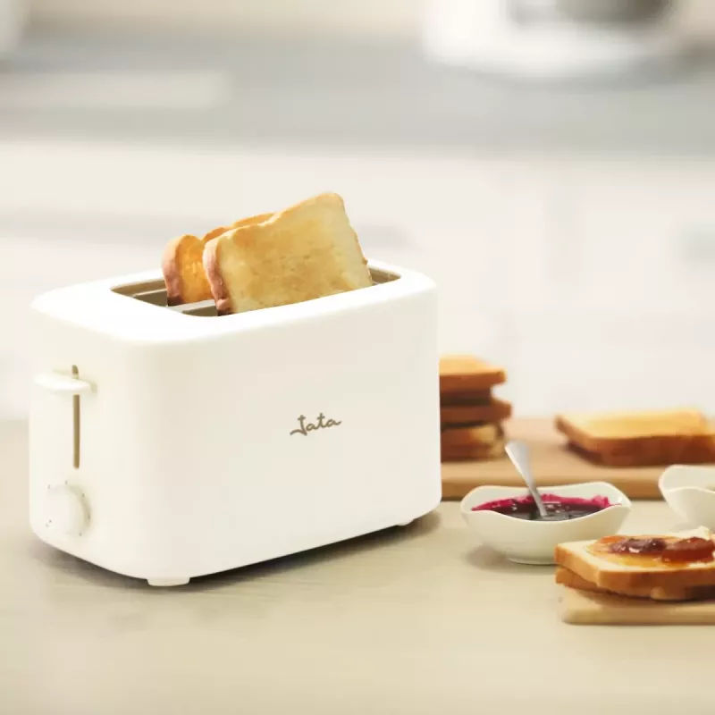 Jata JETT1048 Toaster, 2 Schlitze, 750 W, 6 Röstgrade, Weiß