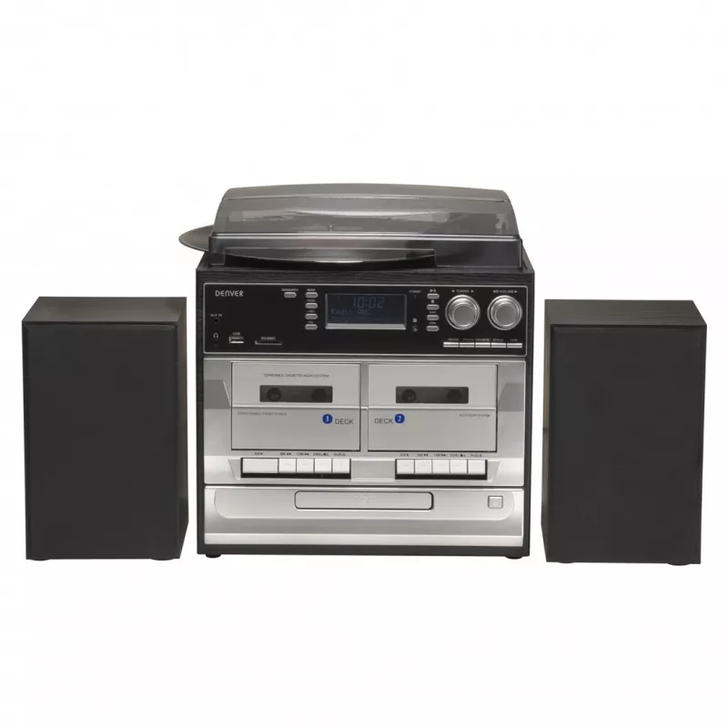 Denver MRD-166 DAB+ Musikcenter mit Plattenspieler, CD- und Kassettenspieler