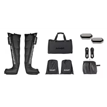 Lymphdrainage-Beinmassagegerät ActiveJet ACM-PLUS-A1 M, batteriebetrieben 25 W, schwarz, 380 × 950 × 60 mm