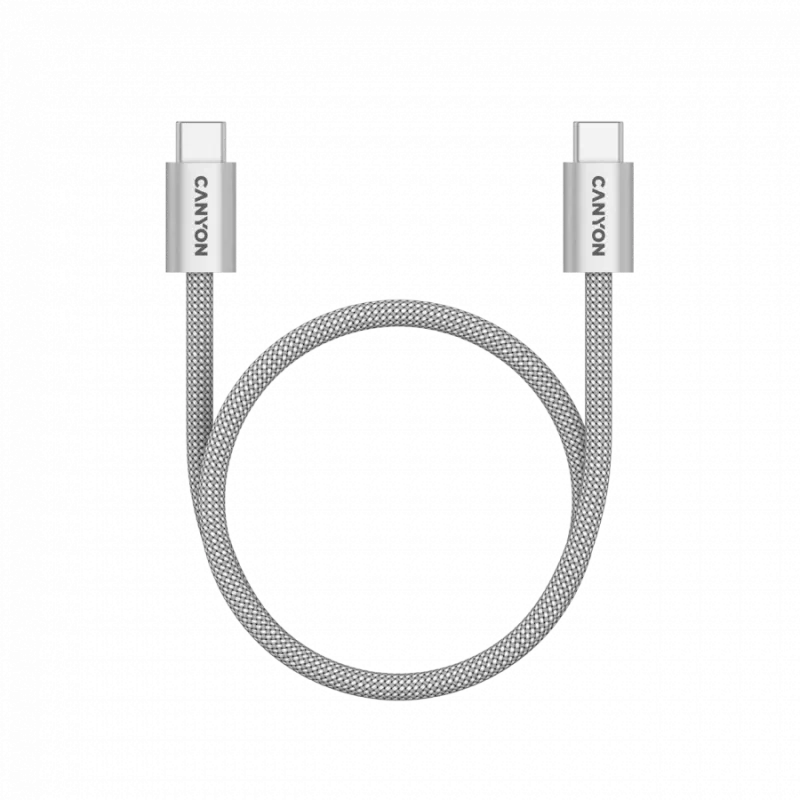 CANYON Kabel OnWire 60MG C-C 60W Magnet Geflochten 1m Hellgrau