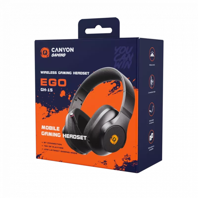 Kopfhörer CANYON EGO GH-15 2in1 BT Schwarz
