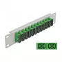 LWL-Patchpanel DeLOCK 10 Zoll 12 Port SC Duplex Grün 1HE Grau