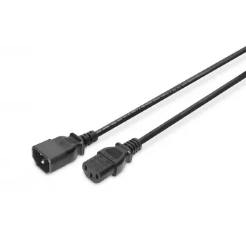 Digitus ASSMANN - Netzkabel - IEC 60320 C14 auf IEC 60320 C13 - AC 250 V - 1,2 m - geformt - Schwarz (AK-440201-012-S)