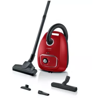 Staubsauger Bosch BGB 41RD3H — 600 W, 4 l Staubbeutel, HEPA-Filter, 11 m Aktionsradius, Teleskoprohr, rot