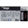 Akyga Basic AK-B1-600 ATX-Netzteil 600 W, 120-mm-Lüfter, passive PFC, Grau