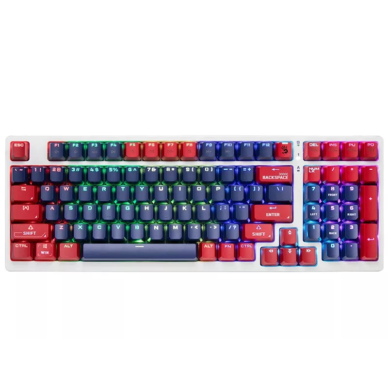 A4Tech Bloody S98 mechanische Gaming-Tastatur, USB, Sports Navy, BLMS Red Plus Switches