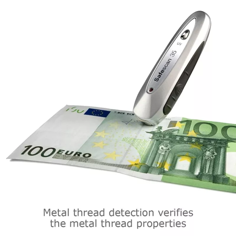 Safescan 35 tragbares Falschgeldprüfgerät, UV / magnetisch / Sicherheitsfaden