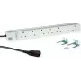 Stromverteilermodul Bachmann 19z ALU 7xUK BM0012501 — Aluminiumgehäuse, 7 UK-Steckdosen