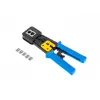 Lanberg NT-0204 Crimpzange für RJ45-, RJ12-, RJ11-Durchgangsstecker, schwarz/blau