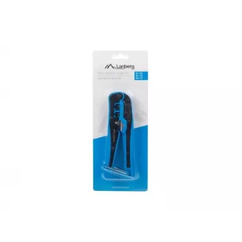 Lanberg NT-0202 Crimpwerkzeug für RJ45/RJ12/RJ11, Schwarz/Blau