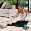 Rebel Active RBA-3151-BK Gymnastikmatte, TPE, 183 x 61 cm, 6 mm, Schwarz
