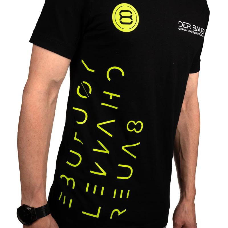 T-Shirt der8auer YT-Design Größe S – lässiges Baumwoll-T-Shirt, mit der8auer-Branding