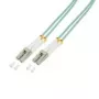 Logilink - Patchkabel - LC Multi-Mode (M) - LC Multi-Mode (M) - 5 m - Glasfaser - 50/125 Mikrometer - OM3 - halogenfrei - aquamarin (FP3LC05)