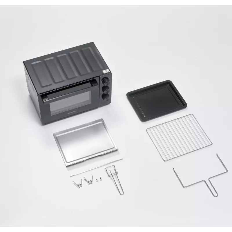 Mini-Backofen SEVERIN TO 2075 — 30 L Kapazität, 1600 W, freistehend, schwarz, Grillfunktion