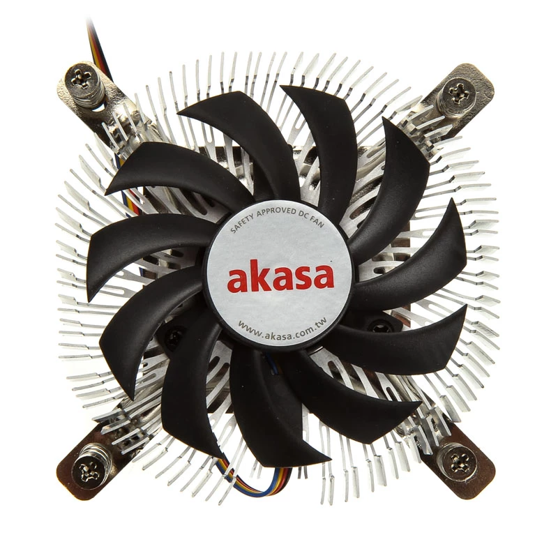 Akasa AK-CC7129BP01 Low-Profile-CPU-Kühler, 75 mm, LGA775/LGA1156/LGA1155/LGA1150, Aluminium