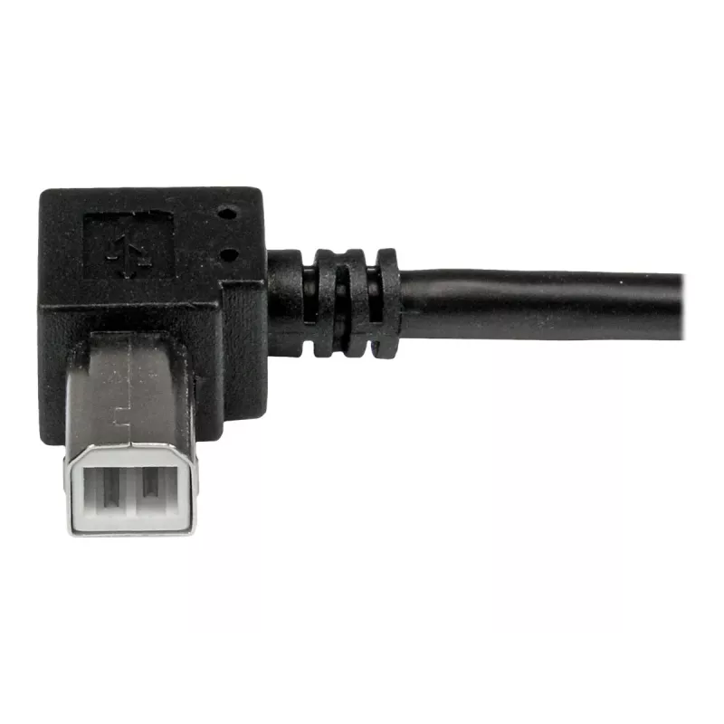 StarTech.com USBAB2MR USB-2.0-Kabel A auf B rechtwinklig, Stecker/Stecker, 2 m, Schwarz