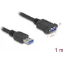DeLOCK USB-Kabel USB Typ-A Stecker auf Buchse 1 m 5 Gbit/s schwarz