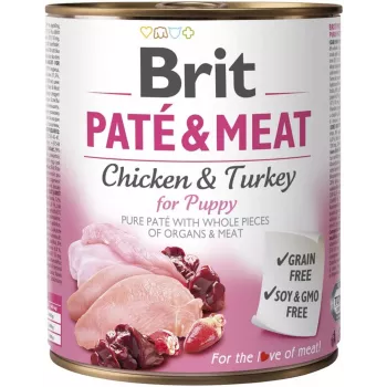 BRIT Paté & Meat Puppy Nassfutter für Hunde 800 g