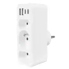 Power-Splitter MACLEAN MCE248 F/W — 3 AC-Steckdosen (1×16A, 2×6A) + 4×USB (2×A, 2×C PD 20W), EU-Stecker, weiß