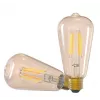Tellur TLL331191 WLAN-Smart-Filamentlampe E27, 6 W, 600 lm, 2000–5000K, dimmbar, Bernstein, Warm- / Weißlicht