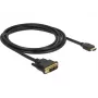 DeLOCK - Videokabel - Single Link - HDMI / DVI - DVI-D (M) auf HDMI (M) - 2 m - Dreifachisolierung - Schwarz - Rändelschrauben