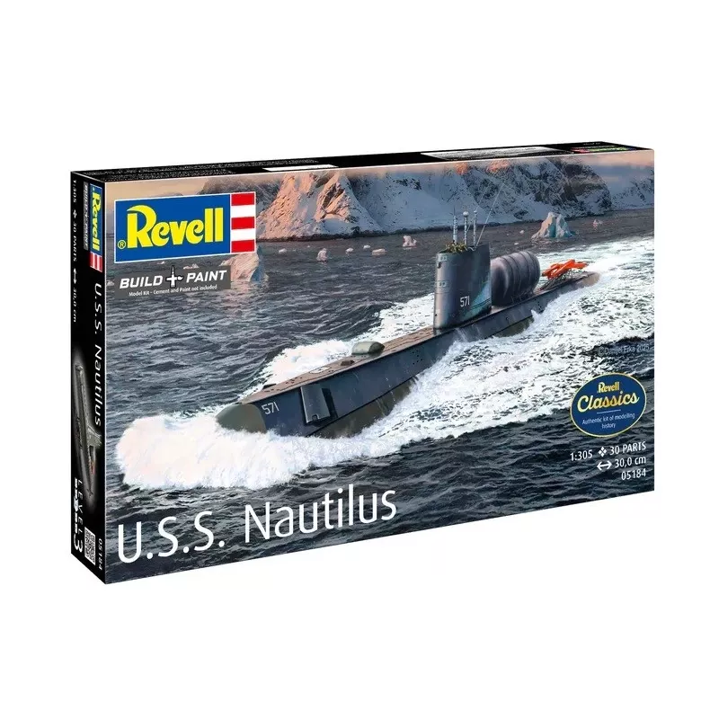Plastikmodellschiff REVELL U.S.S. Nautilus Maßstab 1:305, Bausatz 05184