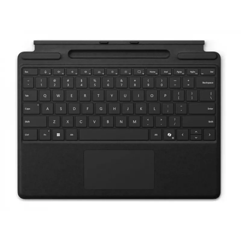 Microsoft Surface Pro Tastatur mit Slim Pen Aufbewahrung, Schwarz, Englisch (8XB-00161)