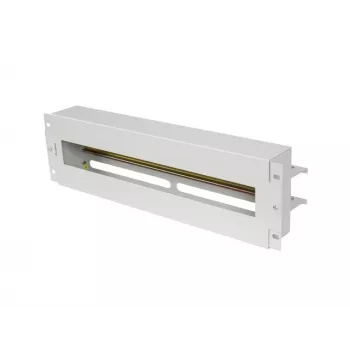 Lanberg AK-VDP103-S 19-Zoll 3U Spannungsverteilerpanel mit DIN TS-35 Schiene, Grau