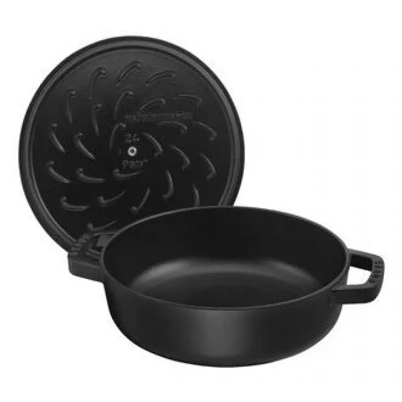 Staub Chistera 40511-472-0 Bräter 28 cm, rund, Gusseisen, 3,7 l, schwarz