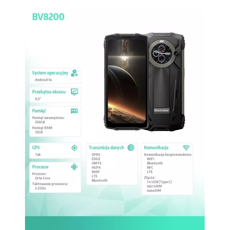 Smartphone BV8200 12/256GB schwarz
