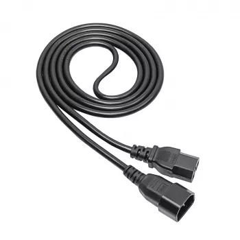 Akyga AK-UP-06 Server-Netzkabel IEC C14 auf C15, 1,8 m, schwarz