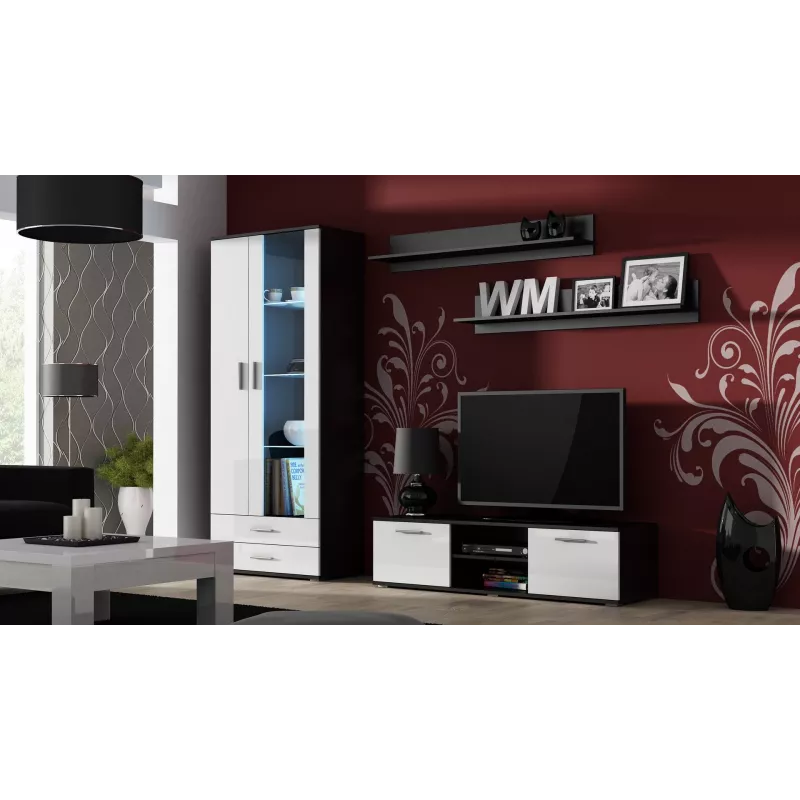 Cama TV-Ständer SOHO 140 schwarz/weiß glänzend