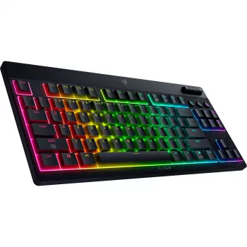 BlackWidow V4 Low-Profile TKL HyperSpeed, Gaming-Tastatur Schwarz, DE-Layout, Razer Low-Profile Orange