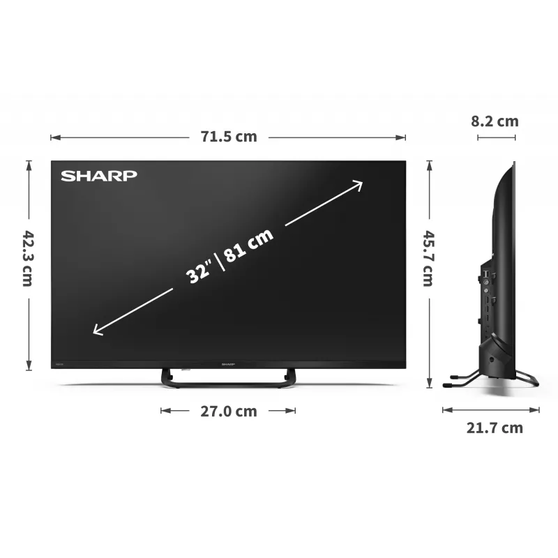 Sharp 32HF3865E 32 Zoll Smart TV mit Google TV