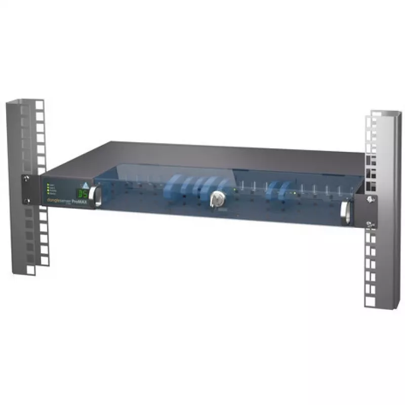SEH dongleserver ProMAX USB-Dongleserver, 5x USB 3.0 + 15x USB 2.0, zwei Netzteile, Schwarz/Blau