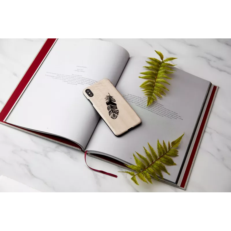 Handyhülle man and wood für iPhone X/XS — Indian Schwarz Schutzhülle