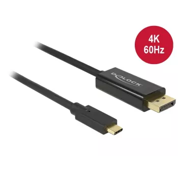 Delock Kabel USB Typ-C Stecker > Displayport Stecker (DP Alt Mode) 4K 60 Hz 3m schwarz