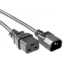 Microconnect PE0191430 Stromkabel Schwarz 3 m C19-Kupplung C14-Kupplung