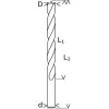 Brad-Point-Bohrer Bosch 4 mm Durchmesser 75 mm Länge