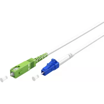 Goobay 59610 Glasfaserkabel 3 m SC/APC LC/UPC FTTH OS2 Weiß (59610)